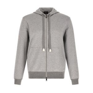 Brioni Men Piquet Cotton Hoodie